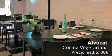 Restaurante Alvocat vengan and vegetarian Tarragona